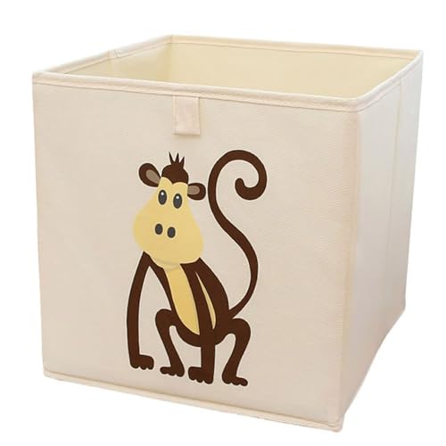 YAOGUI Tierdruck Würfel Aufbewahrungsbox Faltbar Spielzeug Organizer Mülleimer mit Griffen für Jungen und Mädchen Oxford Tuch Korb Schlafzimmer Storage Organizer von YAOGUI