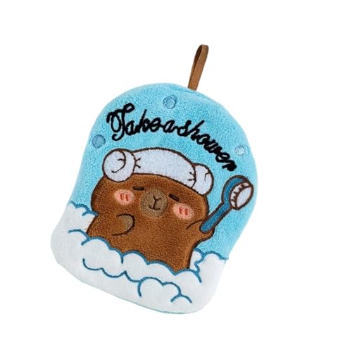 YAOGUI Tierhandtuch mit weichem Plüsch, langlebig und einfach aufzuhängen, geeignet für Familienmitglieder, Capybara-Handtuch von YAOGUI