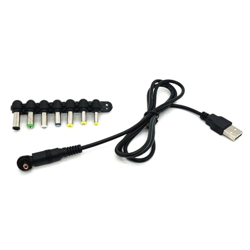 YAOGUI USB 5 V Auf 5 5 X 2 1 Mm Stromladekabel Für Router Lautsprecher USB Auf DC5521 Ladekabel 8 Adapterspitzen Set 8 In1 USB Auf DC5521 Kabel von YAOGUI