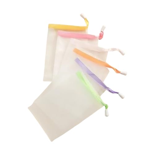 YAOGUI Wiederverwendbare Netz-Seifenbeutel mit buntem Schleifengriff-Design für Bad, Duschgel, Aufbewahrung und Lebensmitteleinkäufe, wiederverwendbare Netzbeutel für Obst und Gemüse, 100 Stück YAOGUI Wiederverwendbare Netz-Seifenbeutel mit buntem Schleifengriff-Design für Bad, Duschgel, Aufbewahrung und Lebensmitteleinkäufe, wiederverwendbare Netzbeutel für Obst und Gemüse, 100 Stück von YAOGUI