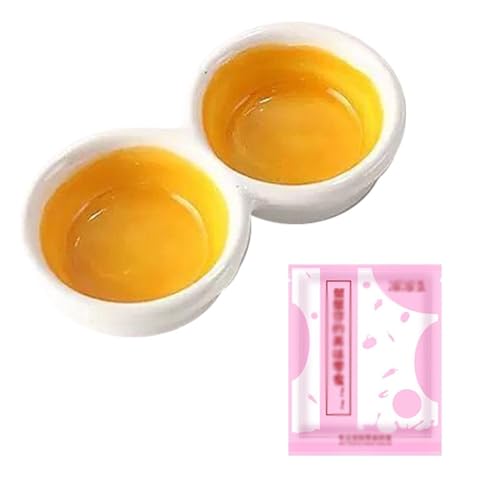 YAOHY Doppelfach Reptilien Wasserschale Mini Schildkröten Wasserschale Schildkröte Und Hamster Einsiedler Krabbe Kompatible Anti-TIPP Reptile Näpfe(Gelb,+Feed) von YAOHY