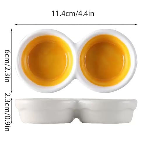 YAOHY Doppelfach Reptilien Wasserschale Mini Schildkröten Wasserschale Schildkröte Und Hamster Einsiedler Krabbe Kompatible Anti-TIPP Reptile Näpfe(Gelb,+sea Salt) von YAOHY