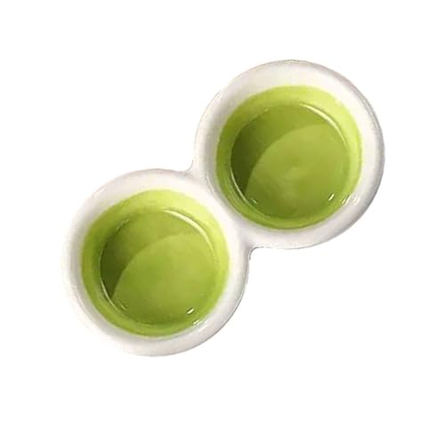 YAOHY Doppelfach Reptilien Wasserschale Mini Schildkröten Wasserschale Schildkröte Und Hamster Einsiedler Krabbe Kompatible Anti-TIPP Reptile Näpfe(GrüN,A) von YAOHY