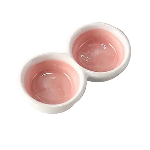 YAOHY Doppelfach Reptilien Wasserschale Mini Schildkröten Wasserschale Schildkröte Und Hamster Einsiedler Krabbe Kompatible Anti-TIPP Reptile Näpfe(Pink,A) von YAOHY