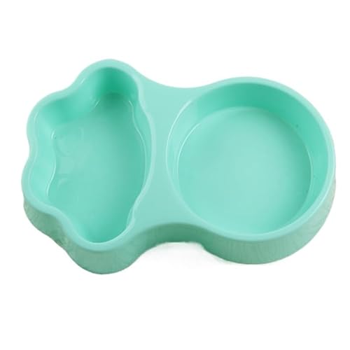 YAOHY Ein-Stück-Compartmentalized Reptilien Wasserschale Doppelfach Schildkröten Wasserschale Katze-Klaue Reptil Einsiedler Krabbe Reptile Näpfe(Blau) von YAOHY