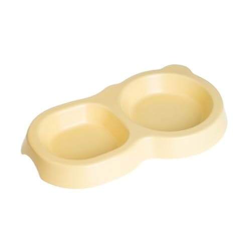 YAOHY Großer Mund Reptilien Wasserschale Multipurpose Dual-Compartment Keramik Schildkröten Wasserschale Trockene/Nasse Dual-Use Reptile Näpfe(Gelb) von YAOHY