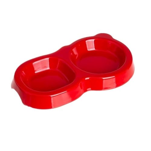 YAOHY Großer Mund Reptilien Wasserschale Multipurpose Dual-Compartment Keramik Schildkröten Wasserschale Trockene/Nasse Dual-Use Reptile Näpfe(Rot) von YAOHY