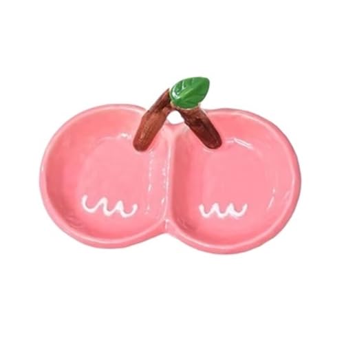 YAOHY Keramik Reptilien Wasserschale Kleine Trockene Und Nasse Trennung Schildkröten Wasserschale Flip-Over Haustier Einsiedler Krabbe Reptile Näpfe(Pink) von YAOHY