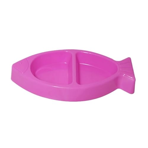 YAOHY Pp Material Kreativ Reptilien Wasserschale Cartoon Fischförmige Schildkröten Wasserschale Geteilte Geeignet Für Kleine Reptile Näpfe Geteilte Tray(Pink) von YAOHY