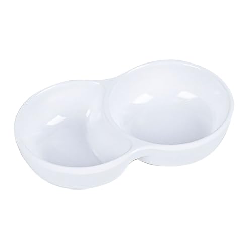 YAOHY Solidfarbige Langlebige Reptilien Wasserschale Nahrungsmittel Geschirr Geteilte Schildkröten Wasserschale Multifunktionale Reptile Näpfe Für Gehäuse(Weiß) von YAOHY