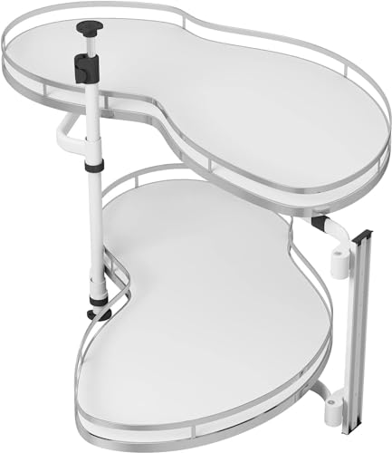 Eckschrank for Jalousien, ausziehbarer Organizer for breite Jalousienschränke, 2-stufiges, höhenverstellbares Schwenktablett, Küchen-Cloud-Organizer for Jalousien(Pull Out Right) von YAOJIA