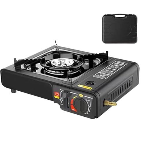 YAOPIU Camping Kocher - Trekkingkocher - Automatische Zündung Präzise Hitzecontrolle Brenner Überlebensausrüstung Outdoor Ausstattung Für Camping Angeln Park Roadtrip Wandern Trekking Picknick von YAOPIU