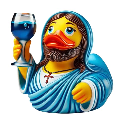 YAOPIU Enten Statue | Religiöse Weihnachtsdekoration Jesus Ente - Süße Deko für Erwachsene Küche Büro Auto Schlafzimmer Schreibtisch Kirchenfensterbank Wohnzimmertisch von YAOPIU