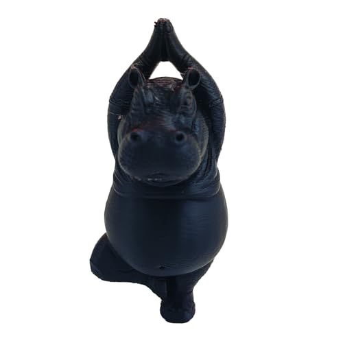 YAOPIU Figur | Meditierender Hippo Tierfigur Tischdekoration | Skulptur Sammelstücke Schreibtisch Deko Für Geburtstag Einweihungsparty Kamin Wohnzimmer Wohnheim von YAOPIU