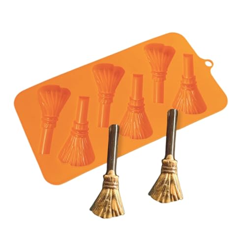 YAOPIU Halloween Schokoladenformen,Spinnennetz Hexenbesen Kürbis Formen - Einfache Entformung Antihaft Backform für Handwerk Fondant Harz Seife Schokolade Cupcake Deko Halloween Party Projekte von YAOPIU
