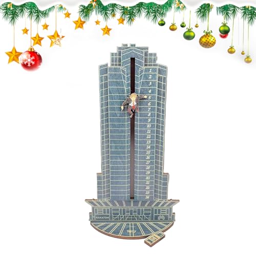 YAOPIU Holz Weihnachtskalender - 24-Tägiger Countdown bis Weihnachten in Holz als ration | Saisonale Mittelstück Deko für Tisch von YAOPIU