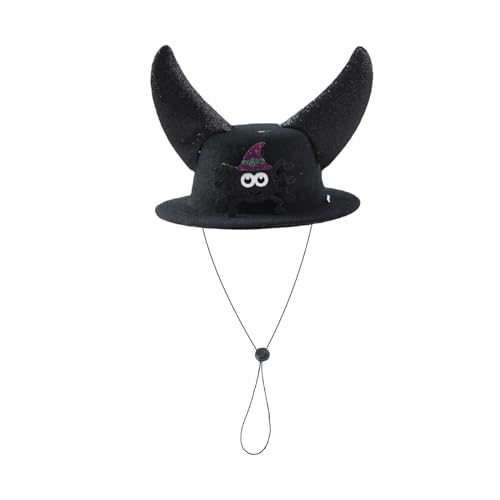 YAOPIU Hundehut | Mit Hörnern Katzendesign | Verstellbare Verkleidung Für Kostüme Familienfeiern Maskenbälle Bühnenauftritte Festfeiern von YAOPIU