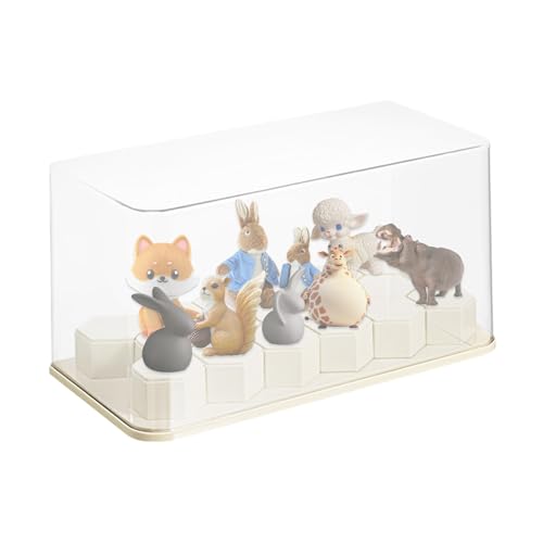 YAOPIU Klare Vitrine | Figuren Vitrine,Transparente Abnehmbare Würfel Design Boxen Zur Aufbewahrung Von Miniatur Kollektionen Plüsch Bücher von YAOPIU