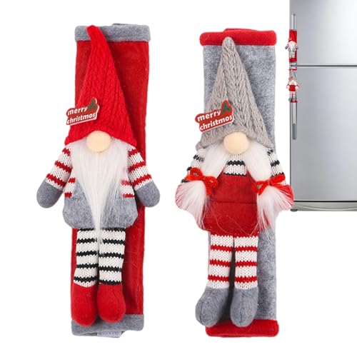 YAOPIU Kühlschrank Tür Abdeckungen,2 Stück Türgriff Schützer - Rutschfester Weihnachtswichtel Schutz Für Kühlschrank Mikrowelle Geschirrspüler von YAOPIU