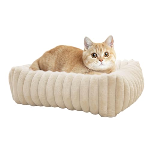 YAOPIU Waschbare Katzenbetten, Abnehmbare Katzenmatte Waschbar, Haustierhäuser Für Schlafzimmer Wohnzimmer Balkon Reise Outdoor von YAOPIU