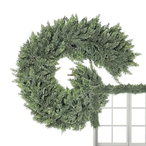 YAOPIU Weihnachtstannengirlande - Realistische Weihnachtsgirlande aus natürlichem Rattan mit Kiefernzweigen | Deko Realistischer Für Kamin Wohnzimmer Treppe Hochzeit Party Dekoration Außenwand YAOPIU Weihnachtstannengirlande - Realistische Weihnachtsgirlande aus natürlichem Rattan mit Kiefernzweigen | Deko Realistischer Für Kamin Wohnzimmer Treppe Hochzeit Party Dekoration Außenwand von YAOPIU