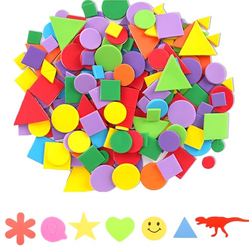Moosgummi Sticker Kinder, 1050 Stück Kinder Schaumstoff Aufkleber Moosgummi-Aufkleber Farben Selbstklebende Geometrie-Reihe Sticker Selbstklebende Moosgummi Bastelset für Kunsthandwerk Sammelalben Moosgummi Sticker Kinder, 1050 Stück Kinder Schaumstoff Aufkleber Moosgummi-Aufkleber Farben Selbstklebende Geometrie-Reihe Sticker Selbstklebende Moosgummi Bastelset für Kunsthandwerk Sammelalben von YAOSHENGUP