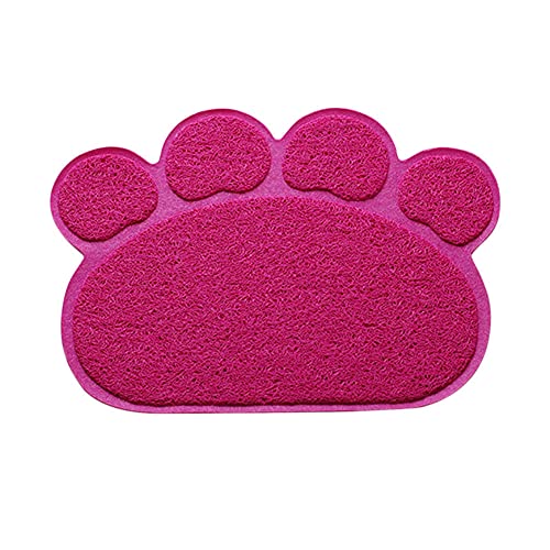 Haustiermatte, Hunde- Und Katzenfuttermatte Tierfuttermatten ,rutschfeste Haustierfütterungsmatte,Silikon Fressnapf Unterlage,wasserdichte,Rosa1,L von YAOTT