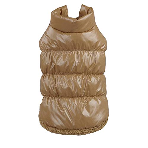 Herbst Winter Haustier Hunde Katzen Daunenjacke, Hund Mantel Verdickung, Wasserdicht Fleece gefüttert Warme Winterjacke Hunde Bekleidung für Teddy, Yorkshire Terrier, Chihuahua, Pommern Kaffee XS von YAOTT