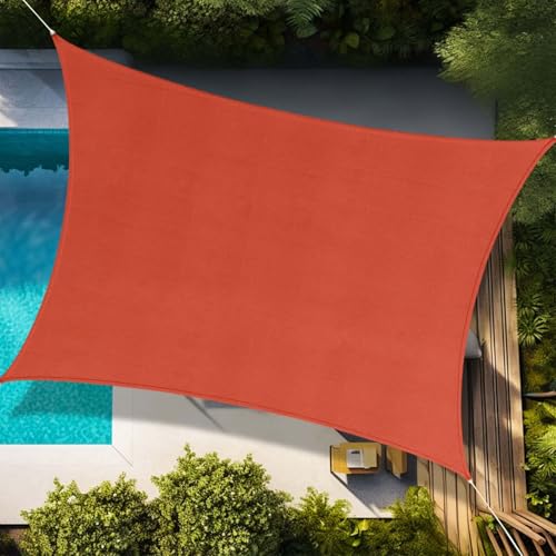Sonnensegel Rechteckig 4.5x5.5m Sonnenschutz Atmungsaktives HDPE Sonnensegel UV Schutz 95% Sunsegel für Garten Terrasse Outdoor Camping Patio, Rot (Maßgeschneiderte Größen verfügbar) von YAOYI