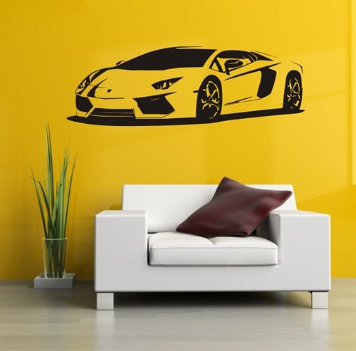 Wandtattoo Auto "ital. Supersportwagen Aventador", 140x47 + Rakel von mldigitaldesign von YAOZHUAN