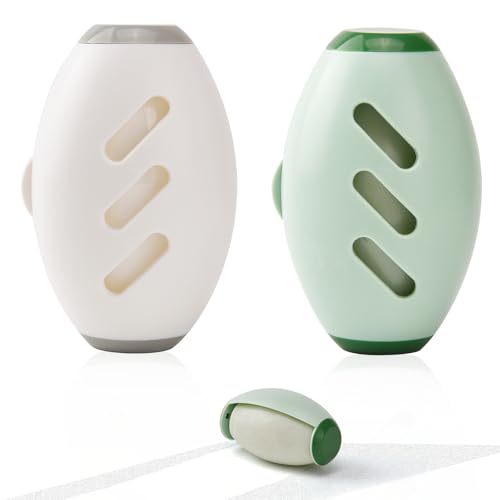 YAOZUP 2 Stück Wiederverwendbar Fusselrolle, Waschbarer tragbarer Aufkleber, Wiederverwendbare Fusselrollen, Kompakt Tragbar Waschbarer Fusselroller für Kleidung,Tierhaare (Weiß & Grün) von YAOZUP