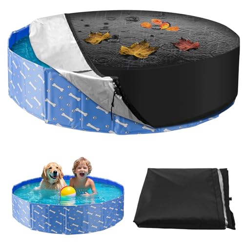 YAOZUP Poolabdeckung Rund, 120x30cm Hundepool Abdeckung mit Kordelzug, Schwimmbecken Abdeckung UV-Stabil & Reißfest, 210D Oxford Pool Abdeckplane, Faltbarer Pool für Kinder und Hund Katze YAOZUP Poolabdeckung Rund, 120x30cm Hundepool Abdeckung mit Kordelzug, Schwimmbecken Abdeckung UV-Stabil & Reißfest, 210D Oxford Pool Abdeckplane, Faltbarer Pool für Kinder und Hund Katze von YAOZUP