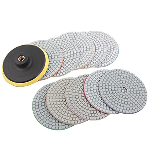 Polierpads Gummi für Marmor Stein Schleifpads Polierpads Bohrer Adapter und Haken von YAPAILANG