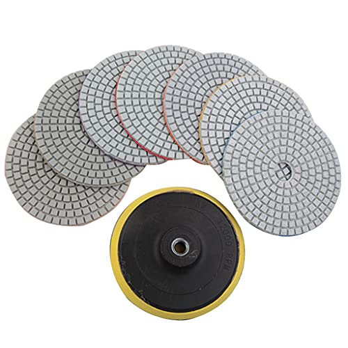 Polierpads Gummi für Marmorstein Schleifpads Polierpads Bohreradapter und Haken von YAPAILANG