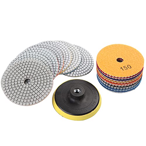 Polierpads Gummi für Marmorstein Schleifpads Polierpads Bohreradapter und Haken von YAPAILANG