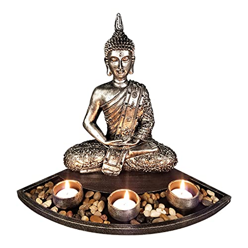 YAPAILANG Statue Kerzenhalter Skulptur Harz Buddhistisches Handwerk Ornament von YAPAILANG