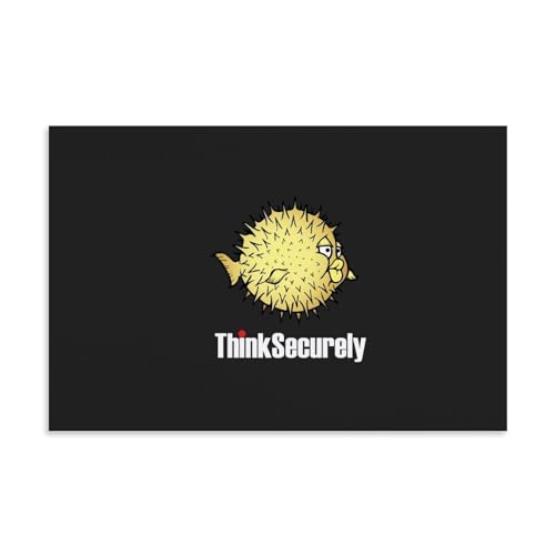 YAPING Angry Pufferfish Safety Thinking Poster Decoration 12x18inch(30x45cm) von YAPING