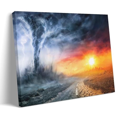 YAPING Damage Caused by Vortex Tornado Lightning Modern Home Kitchen Dormitory Kids Room Mural 08x12inch(20x30cm) von YAPING