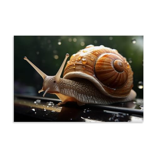 YAPING Macro Snail Tentacles Poster Decoration 08x12inch(20x30cm) von YAPING