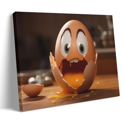 YAPING Make A Smiley Face with Eggshells And Yolks Poster Decoration 12x18inch(30x45cm) von YAPING