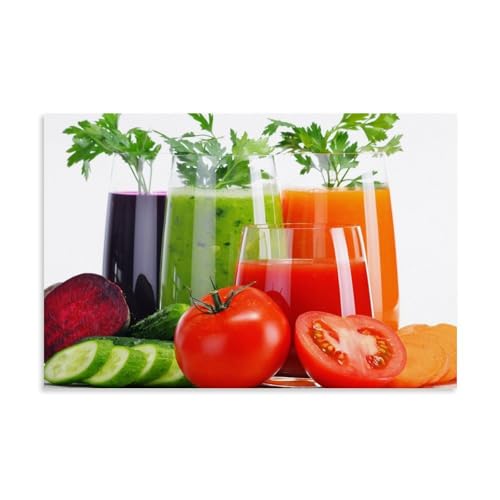 YAPING Various Juices And Vegetables Canvas Print 08x12inch(20x30cm) von YAPING