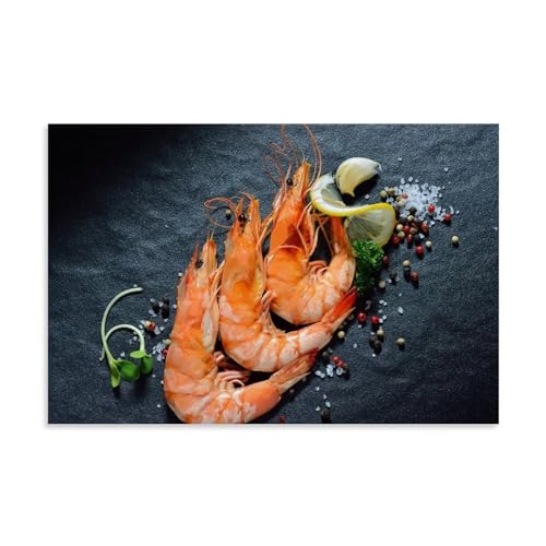 YAPING Vegetables • Peppers • Seafood • Shrimp • Salt Porch 12x18inch(30x45cm) von YAPING