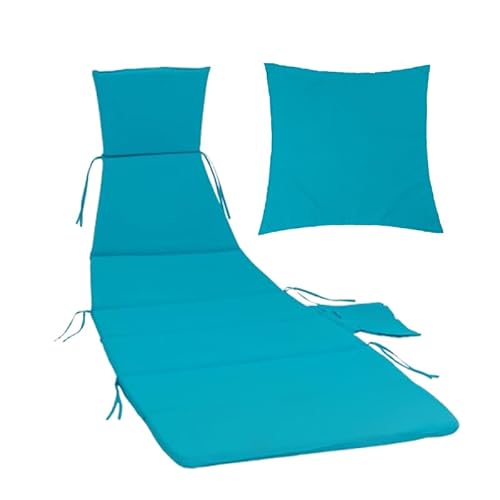 YAQSFGRZ Hängesessel Ersatzkissen und Regenschirm Set - Rostfarbe, schnell trocknend, lichtbeständig, wetterfest, Outdoor-Set mit hochdichtem Schaumstoff (blau) von YAQSFGRZ