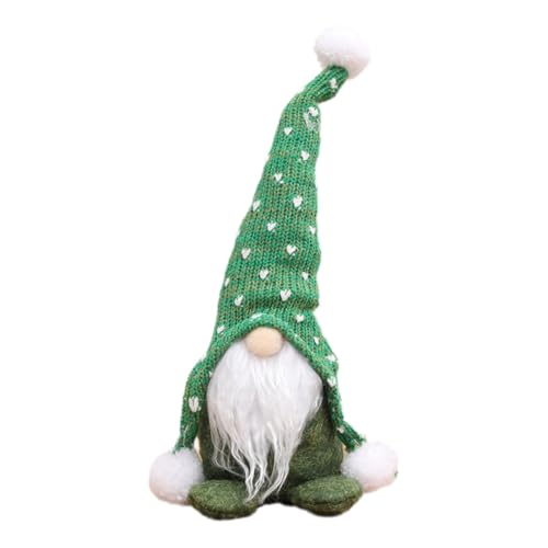 Wichtel Weihnachten Weihnachtswichtel Wichtel Figuren Weihnachten Dekoration Weihnachtsdeko Christmas Decorations Wichtel Zubehör für Home Küche Deko (Grün) von YAQUEKOU