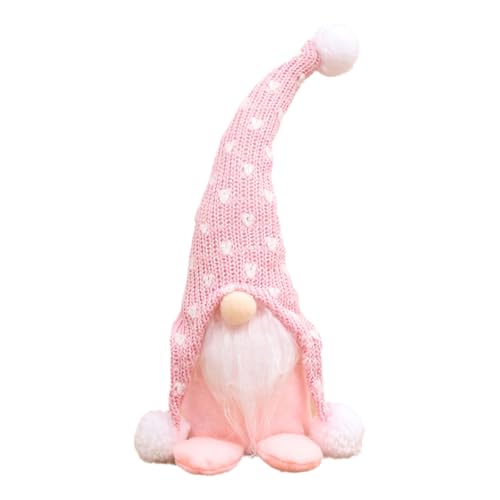 YAQUEKOU Wichtel Weihnachten Weihnachtswichtel Wichtel Figuren Weihnachten Dekoration Weihnachtsdeko Christmas Decorations Wichtel Zubehör für Home Küche Deko (Rosa) von YAQUEKOU