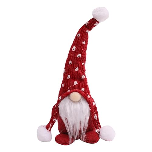 YAQUEKOU Wichtel Weihnachten Weihnachtswichtel Wichtel Figuren Weihnachten Dekoration Weihnachtsdeko Christmas Decorations Wichtel Zubehör für Home Küche Deko (Rot) von YAQUEKOU