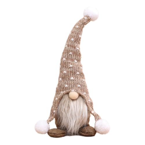 YAQUEKOU Wichtel Weihnachten Weihnachtswichtel Wichtelfiguren Weihnachten Dekoration Weihnachtsdeko Christmas Decorations Weihnachtenwichtel Zubehör für Home Küche Deko (Braun) von YAQUEKOU