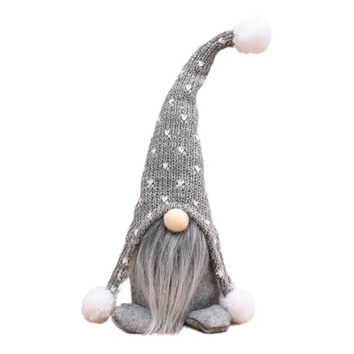 YAQUEKOU Wichtel Weihnachten Weihnachtswichtel Wichtelfiguren Weihnachten Dekoration Weihnachtsdeko Christmas Decorations Weihnachtenwichtel Zubehör für Home Küche Deko (Grau) von YAQUEKOU