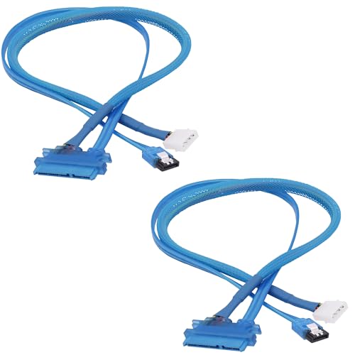 YARCHONN 22Pin SATA Daten Stromkabel 2 in 1 SATA III 7+15 Pin zu 7 Pin Daten mit IDE 4Pin Stromschnittstelle Weiblich zu männlichen Daten und Power Combo Verlängerungskabel -50cm -2pcs YARCHONN 22Pin SATA Daten Stromkabel 2 in 1 SATA III 7+15 Pin zu 7 Pin Daten mit IDE 4Pin Stromschnittstelle Weiblich zu männlichen Daten und Power Combo Verlängerungskabel -50cm -2pcs von YARCHONN