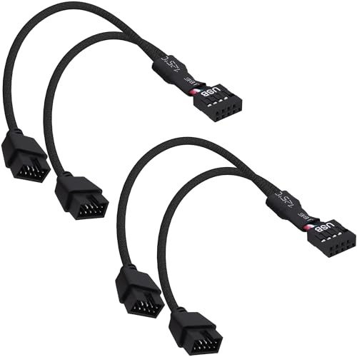 YARCHONN Motherboard USB Header Splitter Y Kabel USB 2.0 9Pin weiblich zu Dual 9Pin männlich Motherboard Header Splitter Hub 1 zu 2 Konverter Verlängerungskabel Adapter-15cm-2pcs YARCHONN Motherboard USB Header Splitter Y Kabel USB 2.0 9Pin weiblich zu Dual 9Pin männlich Motherboard Header Splitter Hub 1 zu 2 Konverter Verlängerungskabel Adapter-15cm-2pcs von YARCHONN